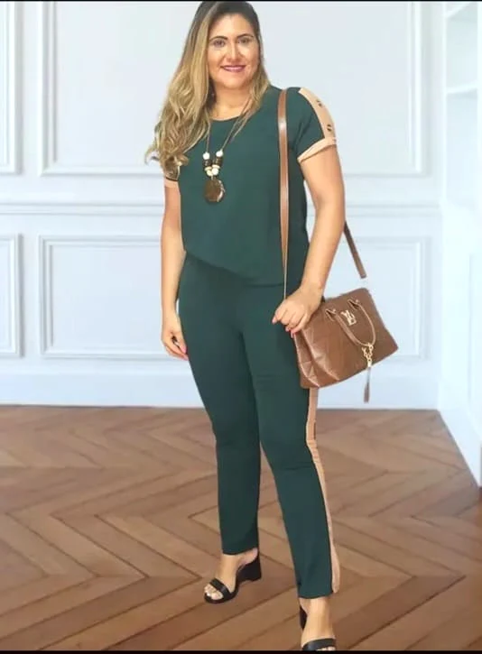 Conjunto verde elegante